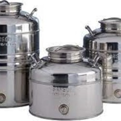 Δοχείο inox sansone 100 λιτ. με βιδωτό καπάκι 