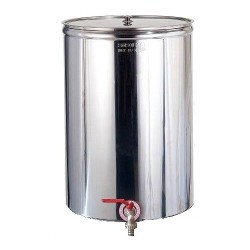 Δοχείο inox sansone 1000 λιτ. κολλητό πάτο, με απλό καπάκι 