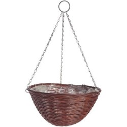Κρεμαστό Καλάθι Rattan Effect Brown 35cm